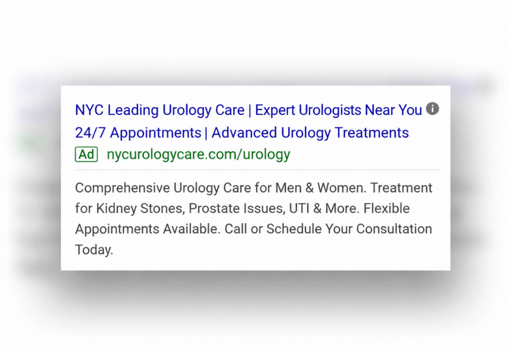 Urology Google Ads & PPC